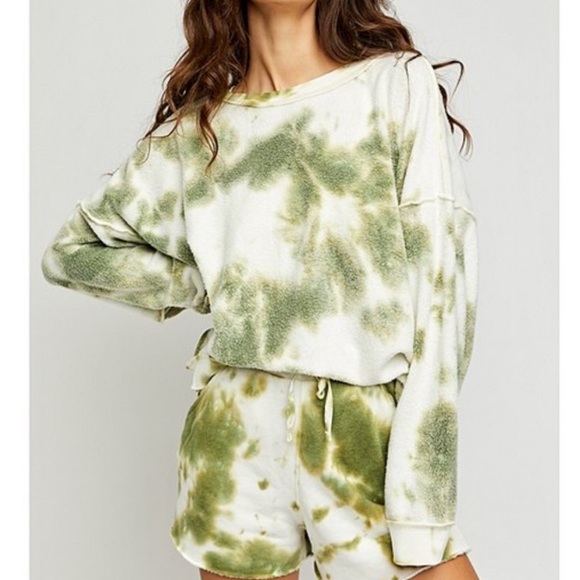 Free People Sweaters - Free People Kelly Tie Dye Green Sweater